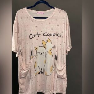 Cat Night gown shirt